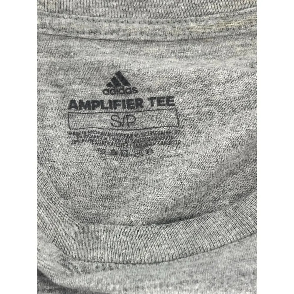 Adidas Gray Graphic Short Sleeve Crew Neck Amplifier Tee Men's Size Small